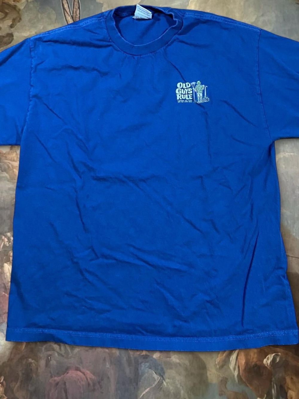 Old Guys Rule Blue Graphic Tee
